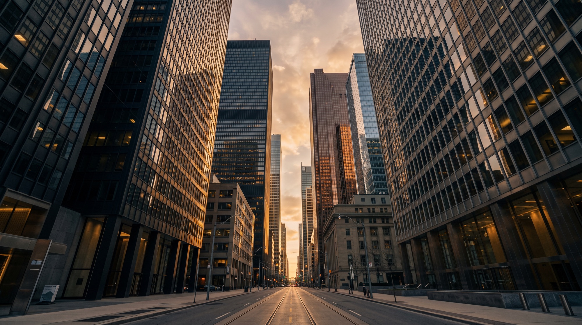 Downtown Toronto business district skyline